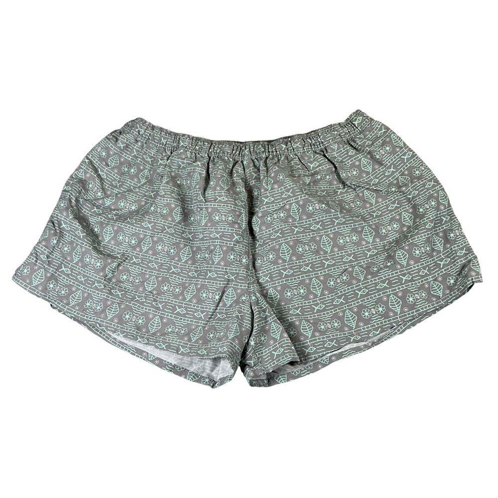 State of Mine Lounge Shorts 2XL Gray Green Boho Pajama Sleep‎ Shorts